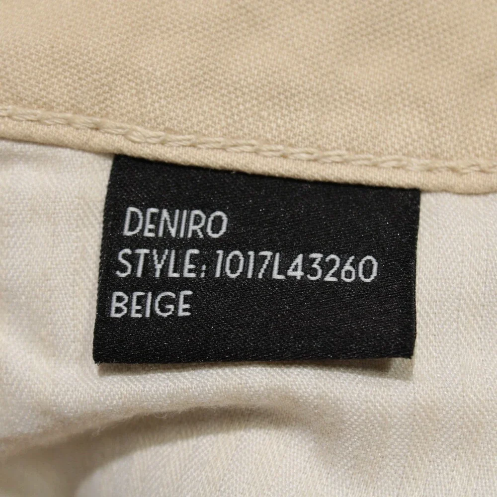 Monfrere NWT 5 Pocket Jeans Size 30 US Slim Straight Beige Cotton & Linen